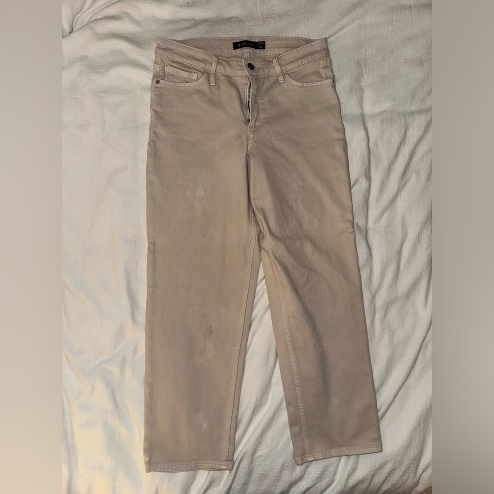 Athleta khaki cropped ankle jeans | size 10